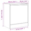 vidaXL Botník hnedý dub 60x34x63,5 cm kompozitné drevo
