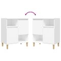 vidaXL Komoda biela 60x35x70 cm spracované drevo