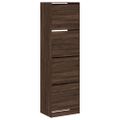 vidaXL Botník so 4 výklopnými zásuvkami hnedý dub 60x42x204 cm