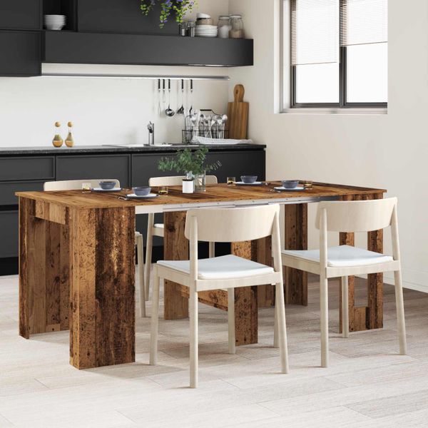 vidaXL Jedálenský stôl 180 x 85 x 75 cm Kompozitné drevo Staré drevo