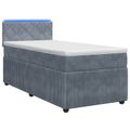 vidaXL Posteľ boxspring s matracom Tmavosivá 80 x 200 cm Zamat