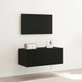 vidaXL TV nástenná skriňa 80 x 35 x 31 cm Čierny dub Kompozitné drevo