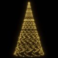 vidaXL Vianočný stromček na stožiari teplé biele svetlo 3000 LED 800cm