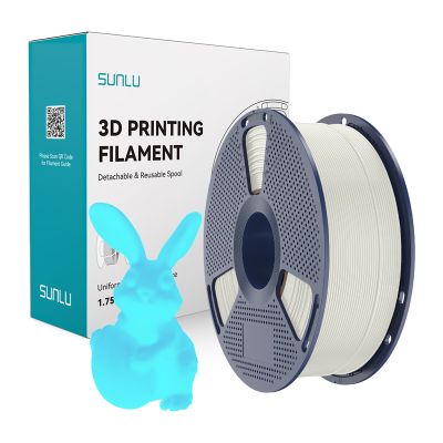 Filament Sunlu PLA svietiaci v tme (biely a modrý)