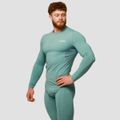 Kompresné tričko s dlhým rukávom Mid Blue - GymBeam, veľkosť XXXL