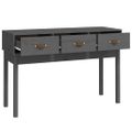 vidaXL Konzolový stolík sivý 114x40x75 cm masívne borovicové drevo