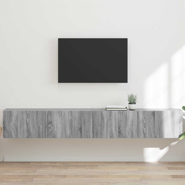 vidaXL TV nástenná skriňa Nástenný 2 pcs Sivý Sonoma 98 x 31 x 29,5 cm