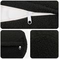 vidaXL Poťah na podložku 2 pcs HEERLEN Čierna Ø 15 x 40 cm Bouclé