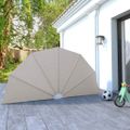 vidaXL Skladacia bočná markíza na terasu, krémová 160 cm