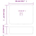 vidaXL Umývadlo na dosku viacfarebné obdĺžnik 46x35,5x13 cm keramické