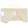 vidaXL Párty stan 280 x 410 x 315 cm Krémová Oxfordská látka