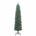 vidaXL Umelý vianočný stromček Zelená 240 cm PVC, oceľ a plast