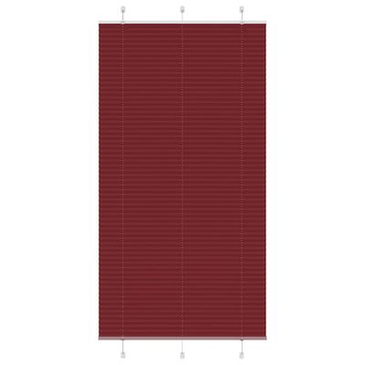 vidaXL Plisovaná roleta bordová červená 105x200 cm šírka látky 104,4 cm polyester