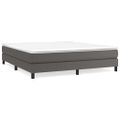 vidaXL Posteľný rám s boxspringom sivý 180x200 cm umelá koža
