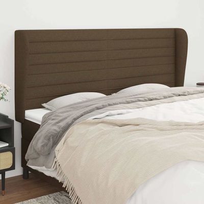 vidaXL Čelo postele so záhybmi tmavohnedé 183x23x118/128 cm látka