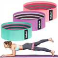 Sada látkových cvičebných pásov - Mini Band M, 27-55 kg, 3 látkové pásy, REBEL ACTIVE