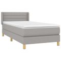 vidaXL Posteľný rám boxsping s matracom bledosivý 80x200 cm látka