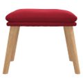 vidaXL Podnožka vínovo červená 45x29,5x35 cm zamatová