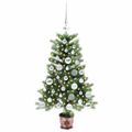 vidaXL Vianočný stromček s 150 LED-i so stojanom Zelená 90 cm PE