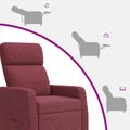 vidaXL Masážne relaxačné kreslo Víno červené Látka