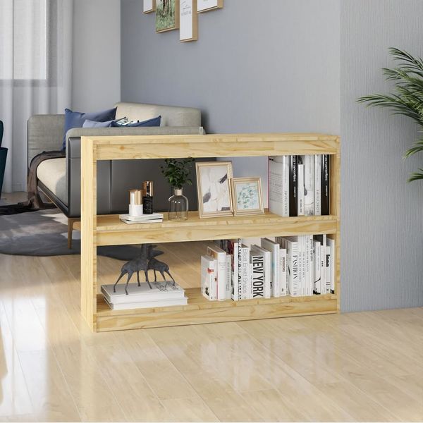 vidaXL Knižnica/deliaca stena 100x30x71,5 cm, borovicový masív
