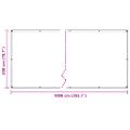 vidaXL Priehľadná plachta s okami 2x10 m Polyetylén