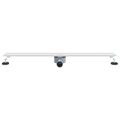 vidaXL 360° sprchový odtok so štíhlym modelom Strieborná 90 cm