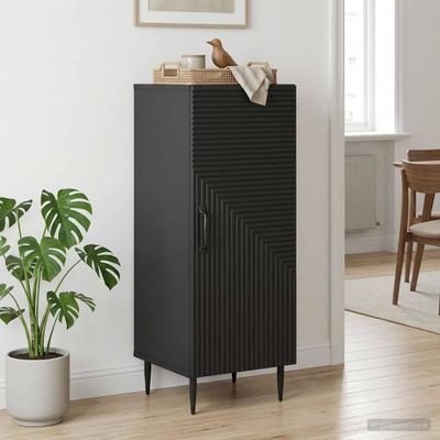 vidaXL Servírovacia skriňa Čierna 33 x 34,5 x 89,5 cm Kompozitné drevo