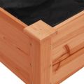 vidaXL Kvetináč s vložkou hnedý 118x59x76 cm jedľový masív