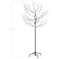 vidaXL Vianočný stromček 120 LED studené biele svetlo kvety čerešne 150 cm