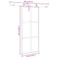 vidaXL Posuvné dvere s kovaním čierne 90x205 cm tvrdené sklo