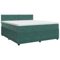 vidaXL Posteľ boxspring s matracom Tmavozelená 140 x 190 cm Zamat