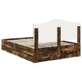 vidaXL Rám postele Údený Dub 150 x 200 cm Inžinierske drevo