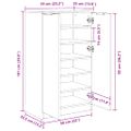 vidaXL Botník biely 59x35x100,5 cm spracované drevo