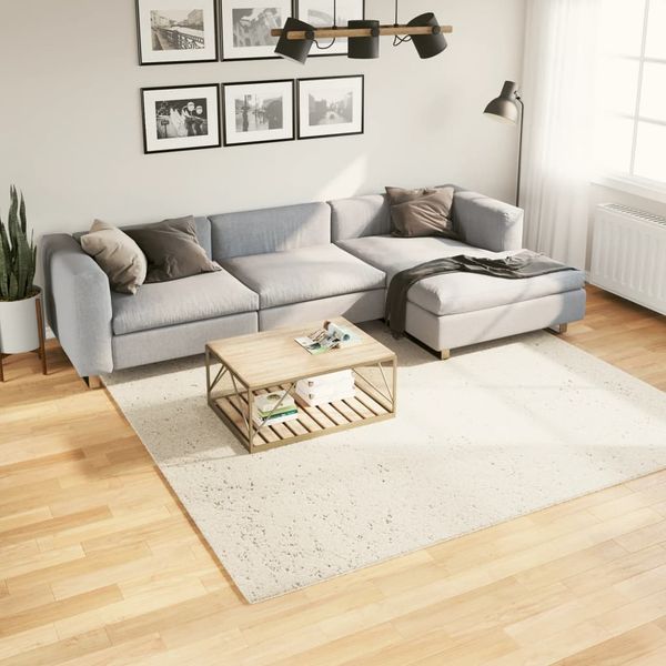 vidaXL Shaggy koberec PAMPLONA, vysoký vlas, moderný krémový 240x240cm