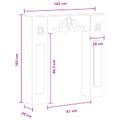 vidaXL Rám krbu Staré drevo 102 x 20 x 102 cm Kompozitné drevo