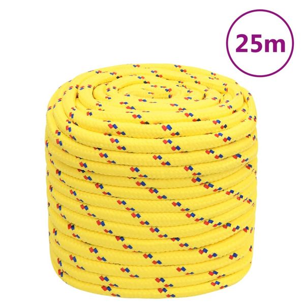 vidaXL Lodné lano žlté 16 mm 25 m polypropylén