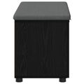 vidaXL Predsieňová lavica s vankúšom Čierny Dub 80 x 38 x 46 cm