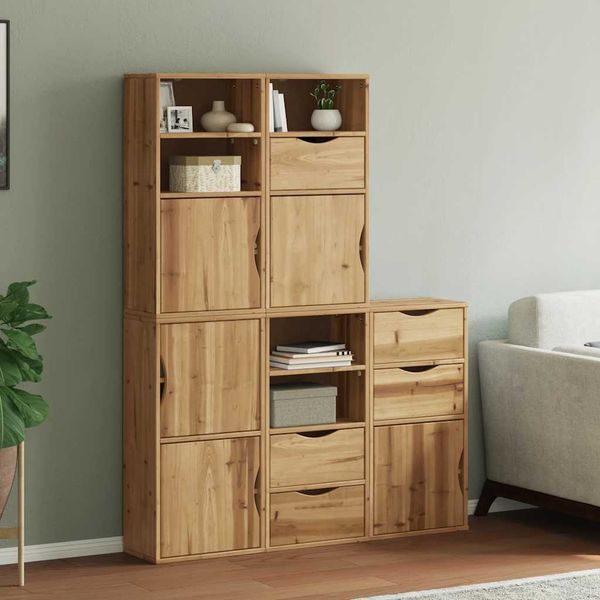 VidaXL Bočná skrinka 5 ks "ODDA" 40x24x79 cm borovicový masív