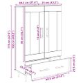 vidaXL Highboard Staré drevo 69,5 x 31 x 115 cm Kompozitné drevo