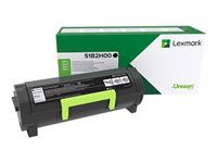 Vysoká výťažnosť - čierna - originálna - kazeta s farbivom LCCP, LRP - pre Lexmark MS417dn, MX417de
