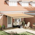 vidaXL Sklopná markíza Viacfarebný 450 × 350 cm Tkanina a hliník