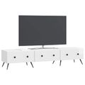 vidaXL TV skrinka Biela s vysokým leskom 147 x 34,5 x 30 cm