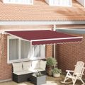 vidaXL Ručne zaťahovacia markíza vínová 300x250 cm