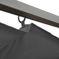 vidaXL Pergola so zaťahovacou strechou antracitová 3x3 m oceľ 180 g/m²