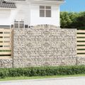 vidaXL Oblúkové gabionové koše 3ks 300x30x200/220cm pozinkované železo