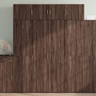 vidaXL Úložná lavička hnedý dub 80x42,5x225 cm kompozitné drevo