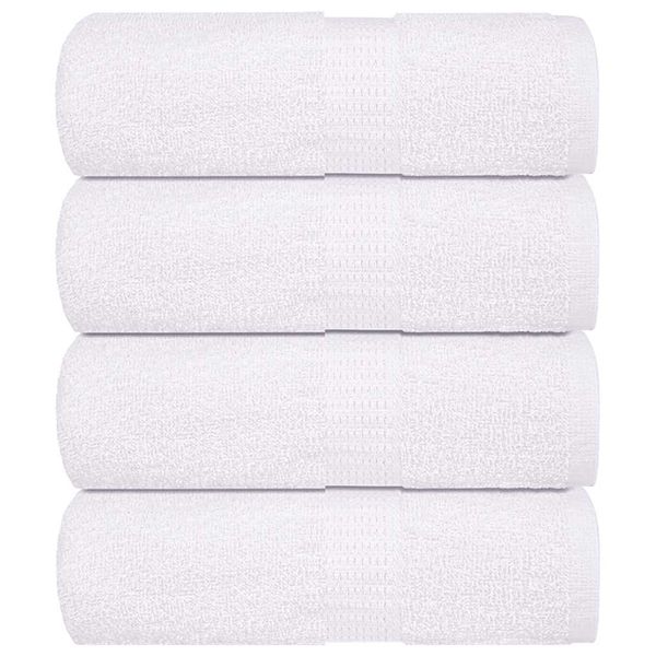 vidaXL Uteráky pre hostí FROGN 4 ks biele 30x50 cm 360 g/m²