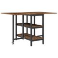 vidaXL Jedálenský stôl 122 x 80 x 76,5 cm Kompozitné drevo Staré drevo