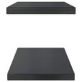vidaXL Nástenné police 2 ks 75x30 cm čierne nehrdzavejúca oceľ